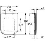 Grohe WC-Sitz BAUEDGE mit Deckel, Soft Close alpinweiß