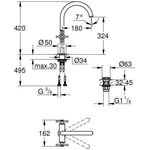 Grohe WT-Einlochbatterie ATRIO 1/2Zoll, XL-Size cool sunrise