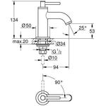 Grohe Standventil ATRIO XS-Size warm sunset