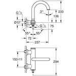 GROHE Einhand-Wannenbatterie Atrio warm sunset