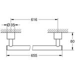 Grohe Badetuchhalter ATRIO 600mm warm sunset