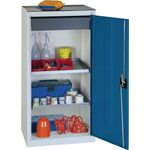 Werkzeug-/Beistellschrank H1000xB500xT500mm 1Schubl.,2BD grau/blau STUMPF