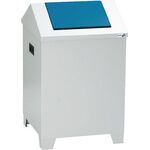 Putzwollkasten H680xB400xT400mm Geh.lichtgrau/Klappe enzianblau Stahlbl.STUMPF