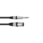 OMNITRONIC Adapterkabel XLR(M)/Klinke stereo 0,2m sw