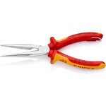 Flachrundzange L.200mm ger.VDE m.Öse Mehrkomp.-Hüllen KNIPEX