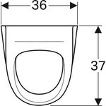 Geberit Urinal RENOVA Zul v hint Ab nach hinten mit Kerze weiß