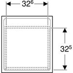 Geberit Seitenschrank RENOVA PLAN 550x400x445mm Lack lava matt