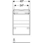 HWB-Unterschrank RENOVA COMPACT 450x605x231mm Fr Lack hellgrau hochglanz