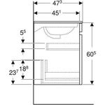 Geberit Unterschrank RENOVA PLAN f MWT 1 Schubl. 588x605x473mm hick hell