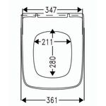 Hamberger WC-Sitz Makira mit Edelstahl-Bügelscharnier B0302Y weiß