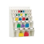 Klarsichtmagazin H684xB600xT185mm 18 x A,6 x B,5 x C,4 x D Ku.weiß LOCKWEILER