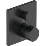Duravit Brausethermostat C.1 UP mit Abstellventil eckig schwarz matt