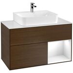 V&B Waschtischunterschrank FINION 1000x603x501mm Regal glos. wh Wln ven