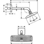HG Kopfbrause RAINDANCE DN 15 m Br 240mm E 240 AIR 1jet 250x150m