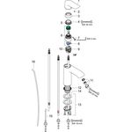 HG Einhebel-Waschtischmischer 110 METRIS DN 15 f offene Heißwasserbereiter chrom