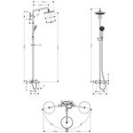 HG Showerpipe CROMA 220 AIR 1jet DN 15, für Wanne chrom
