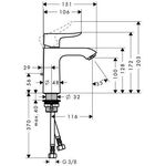 HG EH-WT-MI METRIS 110 LowFlow DN 15 ComfortZone 110 m ZAG G 1 1/4Zoll chr