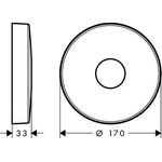 Verlängerungsrosette AXOR rund, 1-Loch chrom
