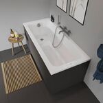 Duravit Rechteck-Badewanne D-CODE 1 Rückenschräge, weiß 1600x700mm