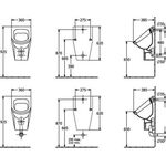 V&B Urinal ARCHITECTURA Zulauf verdeckt we