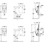 V&B Absaug-Urinal Compact O.NOVO 290x490x245mm, ohne De we C+