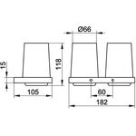 Keuco Doppelglashalter EDITION 11 Kristallglas m Halter vc