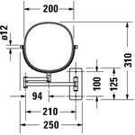 Duravit Kosmetikspiegel D-CODE chrom