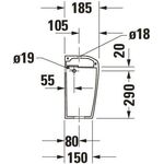 Duravit Spülkasten DURAPLUS LAGO 420x185mm, Anschluss rechts/links weiß