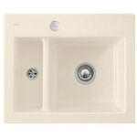 V&B Einbauspüle SUBWAY XM FLAT 585x475mm Exzent. crema