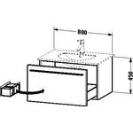 Duravit Waschtischunterbau X-LARGE 522x800x456mm weiß hochglanz