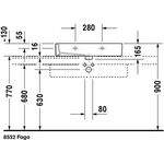 Duravit Waschtisch VERO m ÜL HLB 700x470mm geschli 1 HL weiß WG