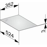 Keuco Abdeckplatte EDITION 11 Cristallinglas 352x3x524mm ant