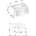 Keuco Waschtischunterbau EDITION 400 1050x546x535mm o HL-Boh we h Glas ca kl