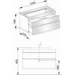 Keuco Waschtischunterbau EDITION 400 1050x546x535mm o HL-Boh we h Glas ca kl