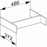 Keuco Inneneinteilung EDITION 400 f Möbeltiefe 535mm 486x90x322mm Größe L