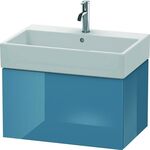 Duravit Waschtischunterbau L-CUBE 394x684x459mm stone blue hochglanz