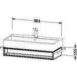 Duravit Waschtischunterbau VERO AIR 155x984x431mm weiß hochglanz