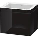 Duravit Waschtischunterbau L-CUBE m WT Vero Air 500x600x480mm o HL sw hgl