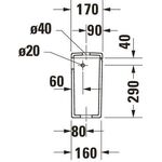 Duravit Spülkasten DURASTYLE 390x170mm Anschluss rechts/links weiß WG