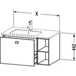 Duravit Waschtischunterbau BRIOSO 442x820x479mm Be li G. Frontfarbe bet-gr