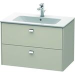 Duravit Waschtischunterbau BRIOSO Griffe chrom 553x820x479mm taupe matt