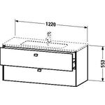 Duravit Waschtischunterbau BRIOSO Griffe Frontfarbe 553x1220x479mm grap ma