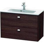 Duravit WT-Unterbau BRIOSO COMPACT Griffe chr 553x820x389mm kastanie dunkel