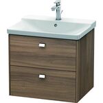 Duravit Waschtischunterbau BRIOSO Griffe chr 561x620x479mm nussbaum natur