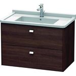 Duravit Waschtischunterbau BRIOSO Griffe chr 563x820x469mm kastanie dunkel
