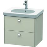 Duravit Waschtischunterbau BRIOSO Griffe chrom 563x620x469mm taupe matt