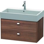 Duravit Waschtischunterbau BRIOSO Griffe chr 442x784x459mm nussbaum natur
