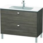 Duravit Waschtischunterbau BRIOSO Griffe chrom 683x1020x479mm pine terra