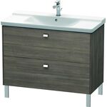Duravit Waschtischunterbau BRIOSO Griffe chrom 691x1020x479mm pine terra