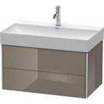 Duravit Waschtischunterbau XSQUARE 397x784x460mm flannel grey hochglanz